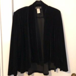 Alex Evenings black velvet jacket size L
